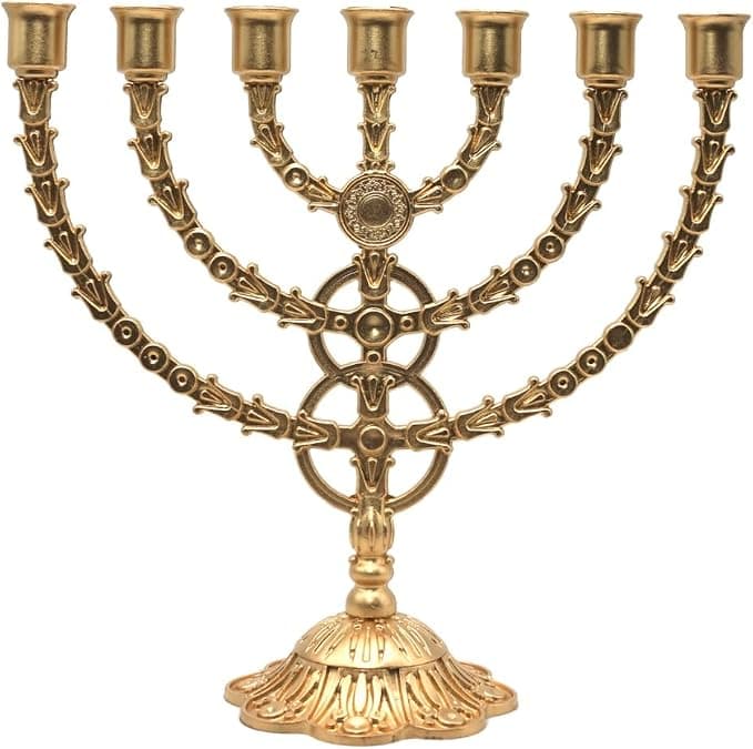 Candelabro Menorah Dourado — 7 Velas