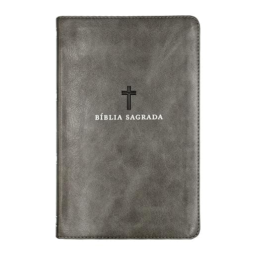 Bíblia ACF Letra Grande — Capa Luxo Cinza